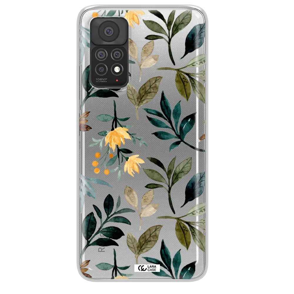 Fall Flowers Xiaomi Note 11 Pro Clear TPU Case