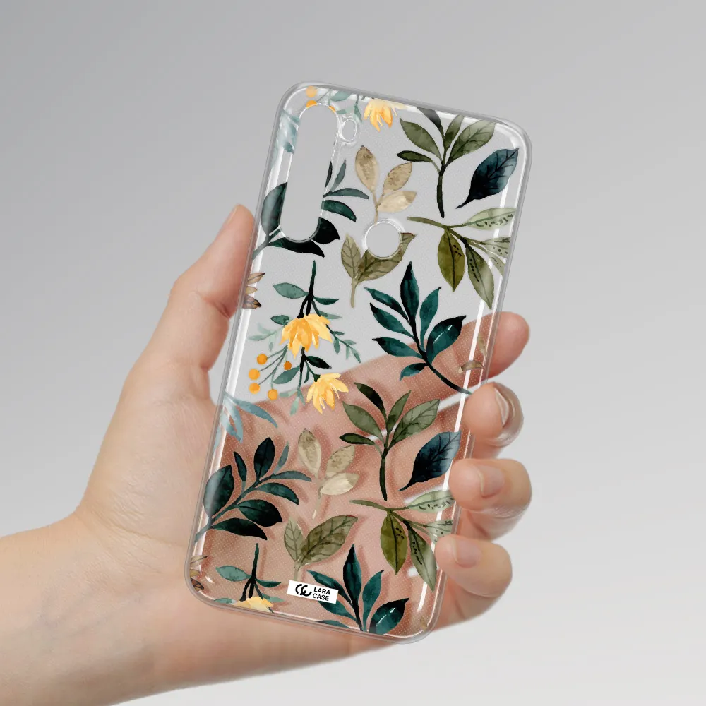 Fall Flowers Xiaomi Note 8 Clear TPU Case