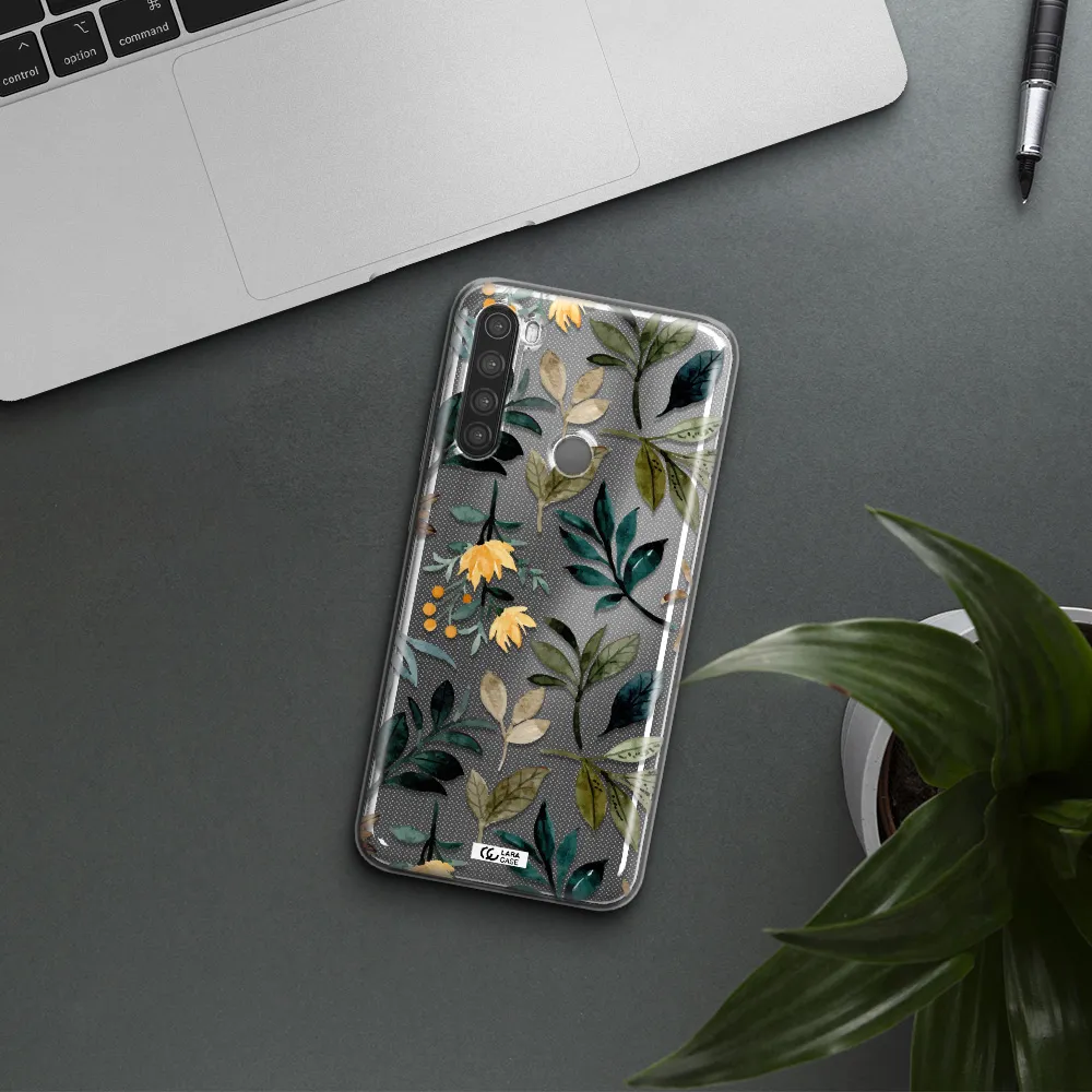 Fall Flowers Xiaomi Note 8 Clear TPU Case
