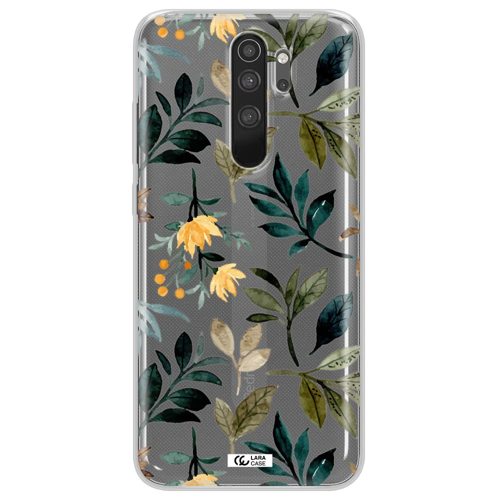 Fall Flowers Xiaomi Note 8 Pro Clear TPU Case