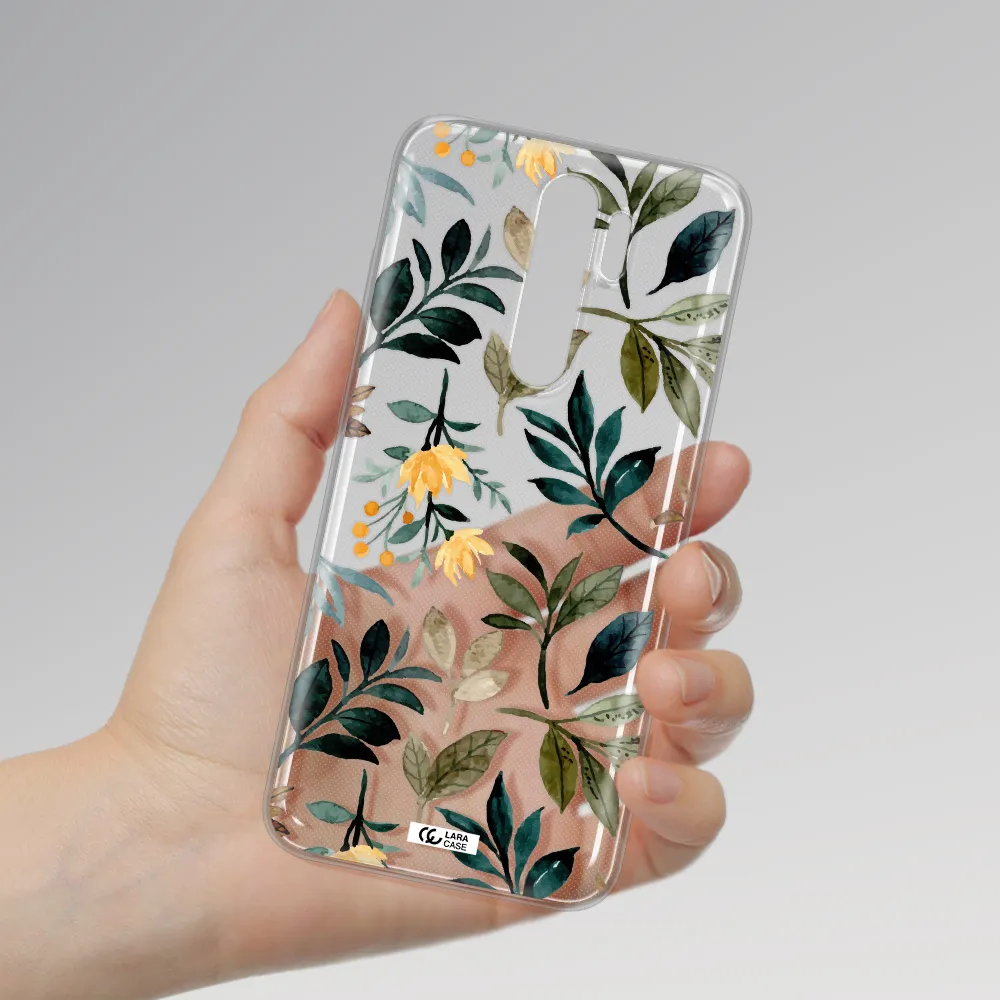Fall Flowers Xiaomi Note 8 Pro Clear TPU Case