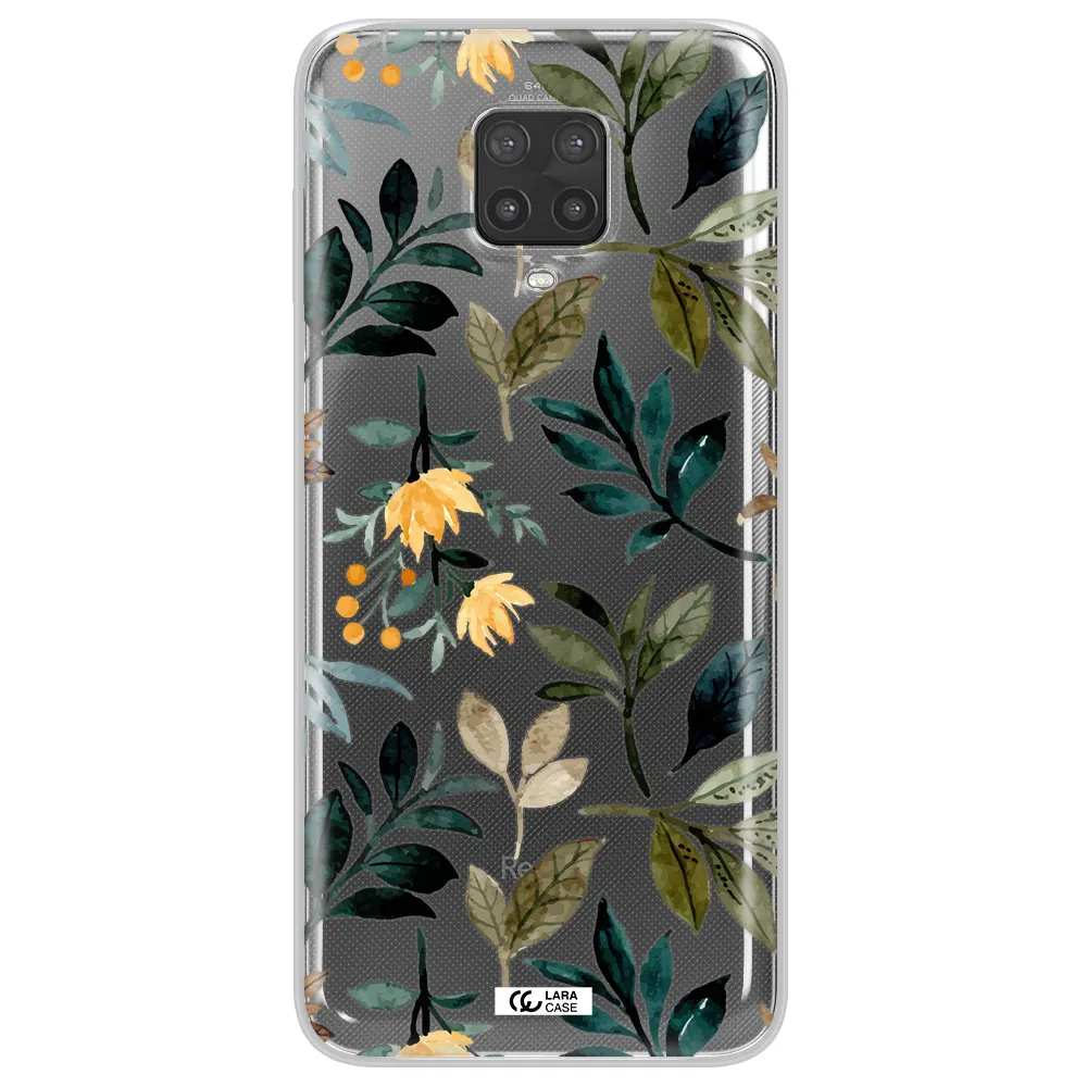 Fall Flowers Xiaomi Note 9 Pro Clear TPU Case