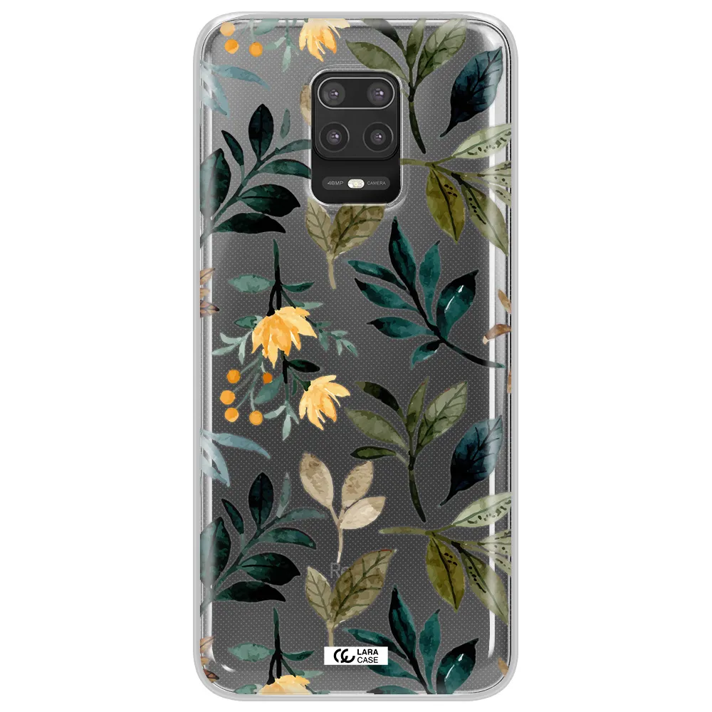 Fall Flowers Xiaomi Note 9S Clear TPU Case