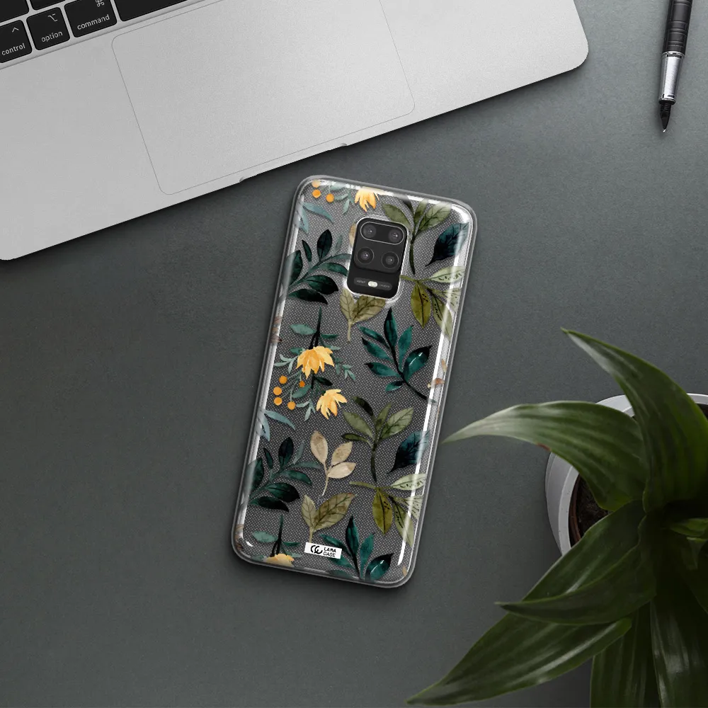 Fall Flowers Xiaomi Note 9S Clear TPU Case