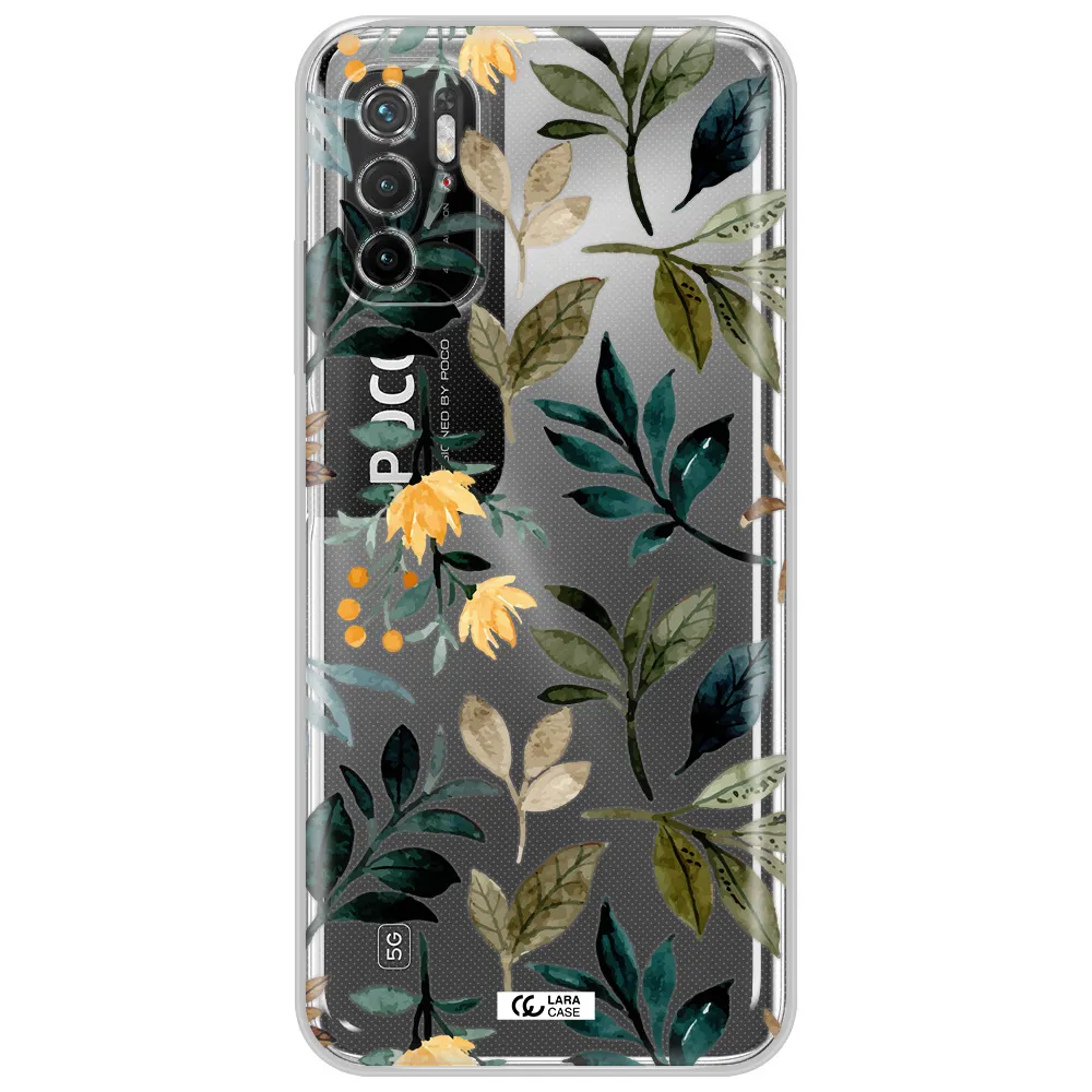 Fall Flowers Xiaomi Poco M3 Pro Clear Tpu Case
