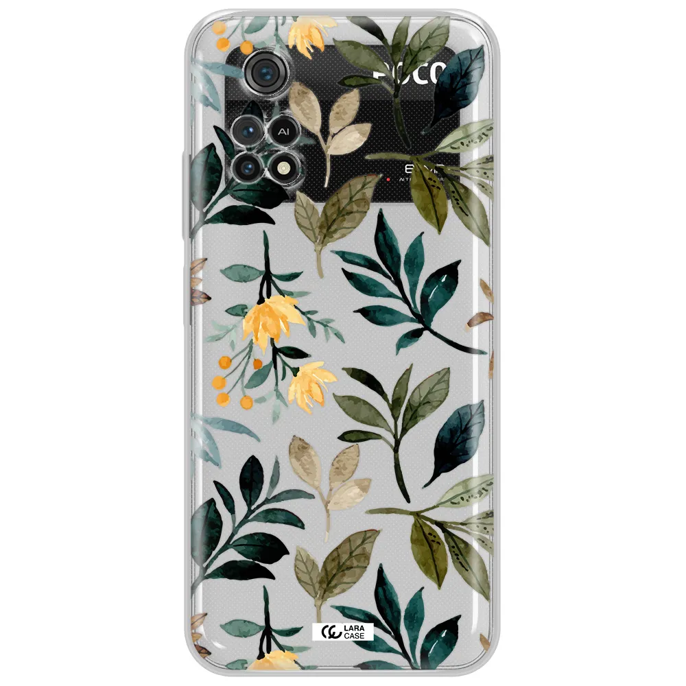 Fall Flowers Xiaomi Poco M4 Pro 4G Clear Tpu Case