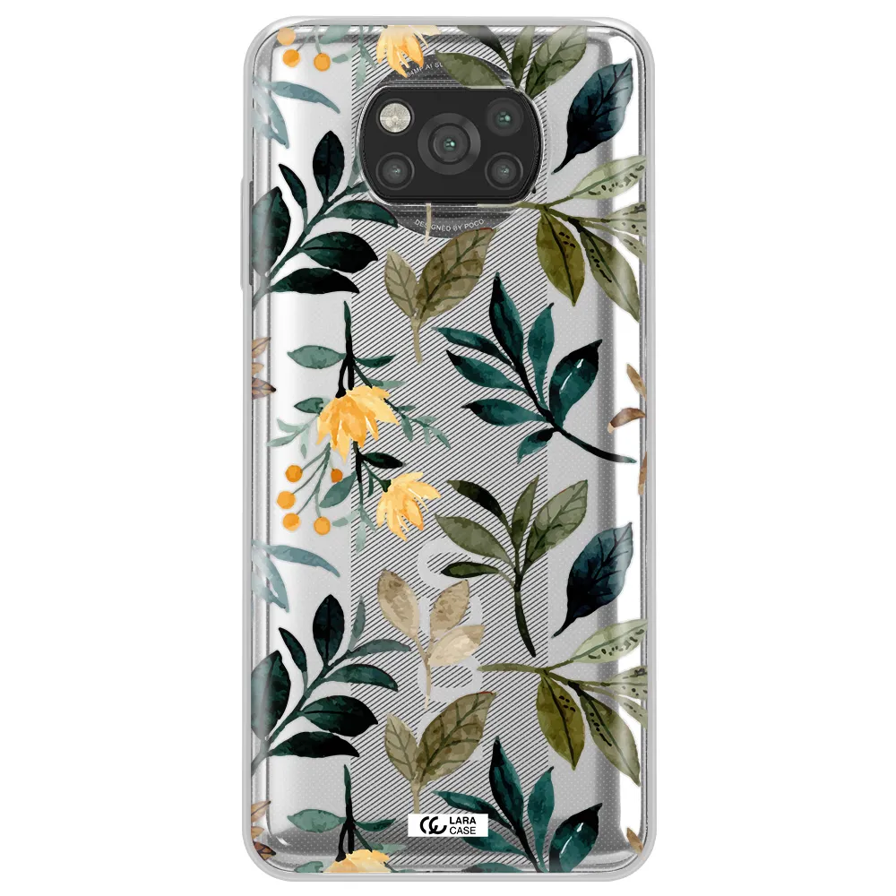 Fall Flowers Xiaomi Poco X3 Clear TPU Case