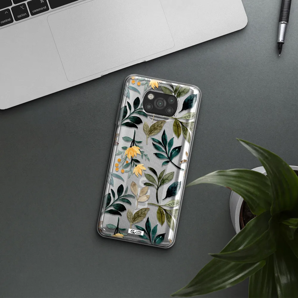 Fall Flowers Xiaomi Poco X3 Clear TPU Case