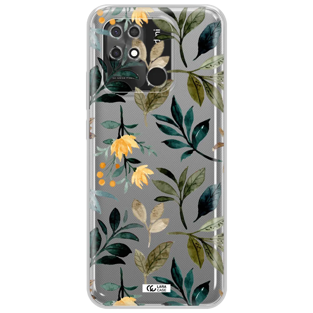 Fall Flowers Xiaomi Redmi 10C Clear TPU Case