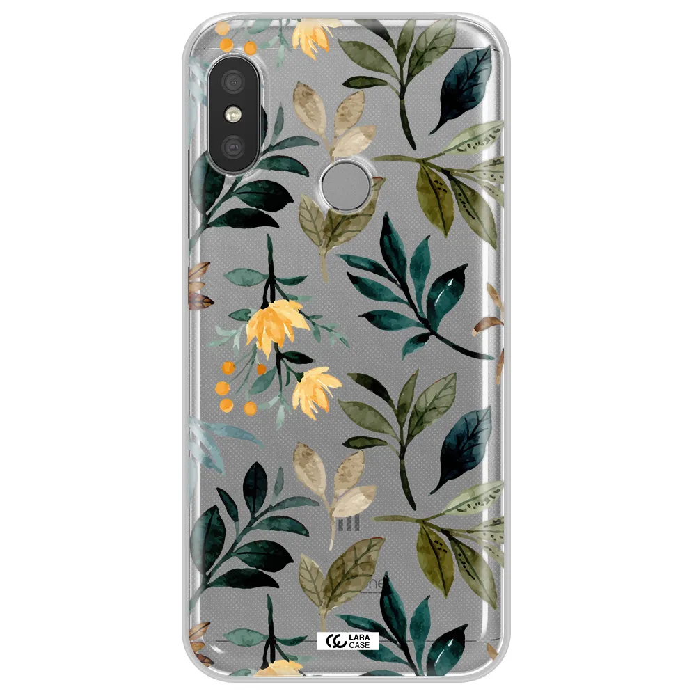 Fall Flowers Xiaomi Redmi 6 Pro Clear TPU Case