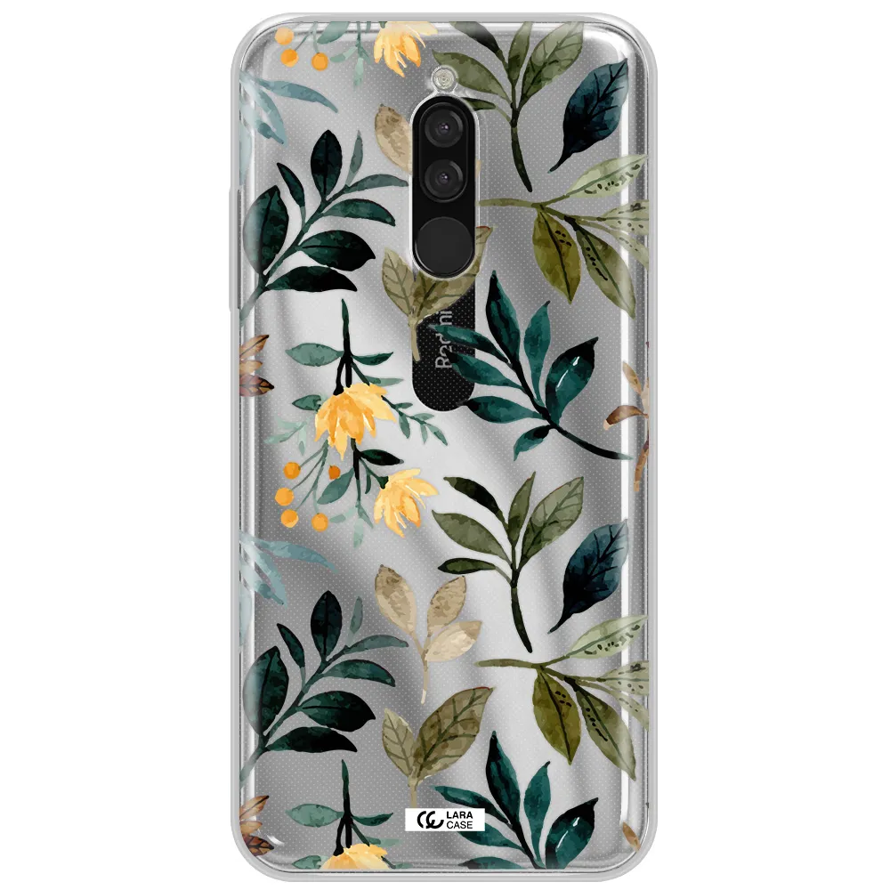 Fall Flowers Xiaomi Redmi 8 Clear Tpu Case