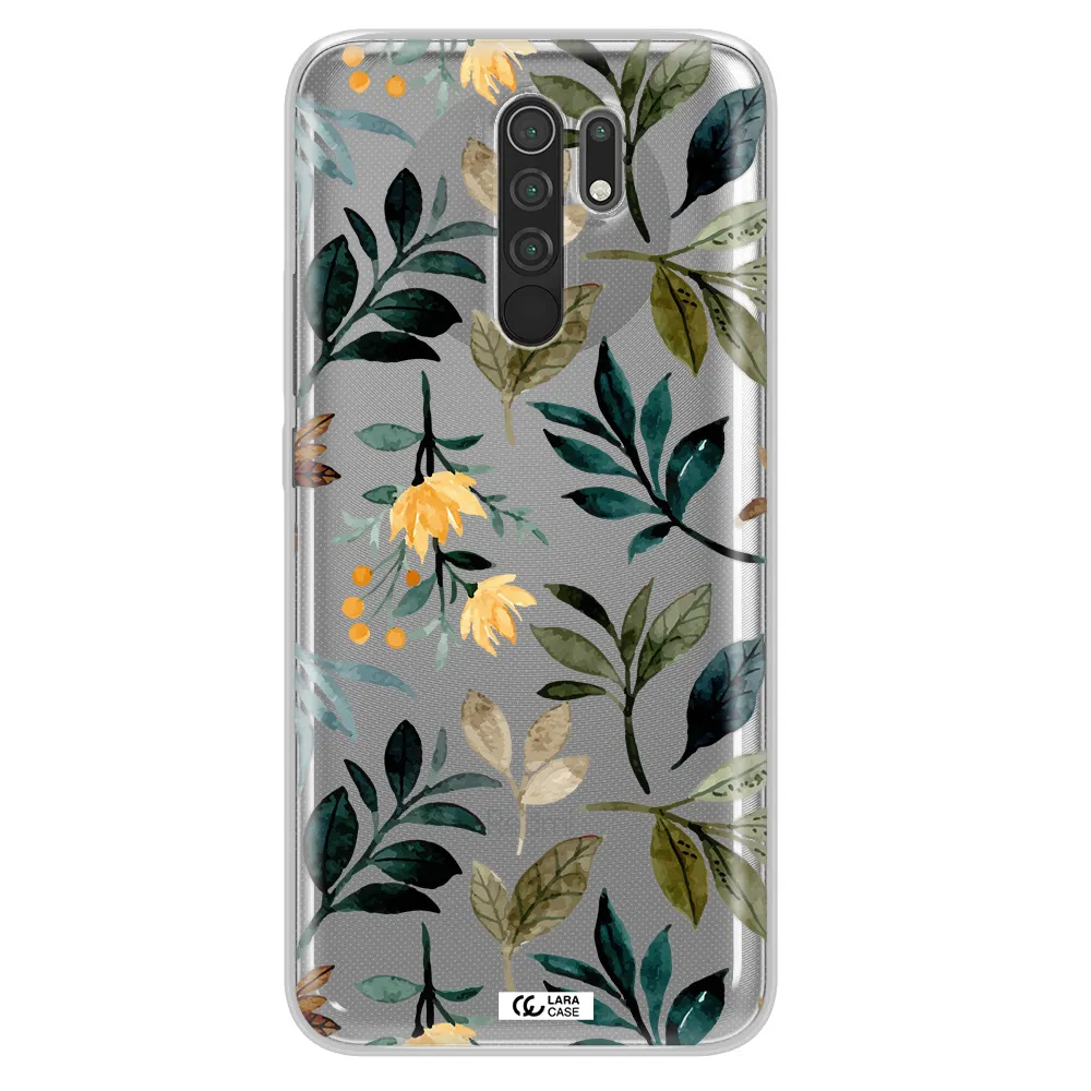 Fall Flowers Xiaomi Redmi 9 Clear TPU Case