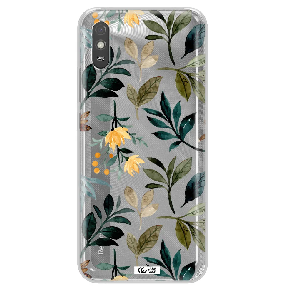 Fall Flowers Xiaomi Redmi 9A Clear TPU Case