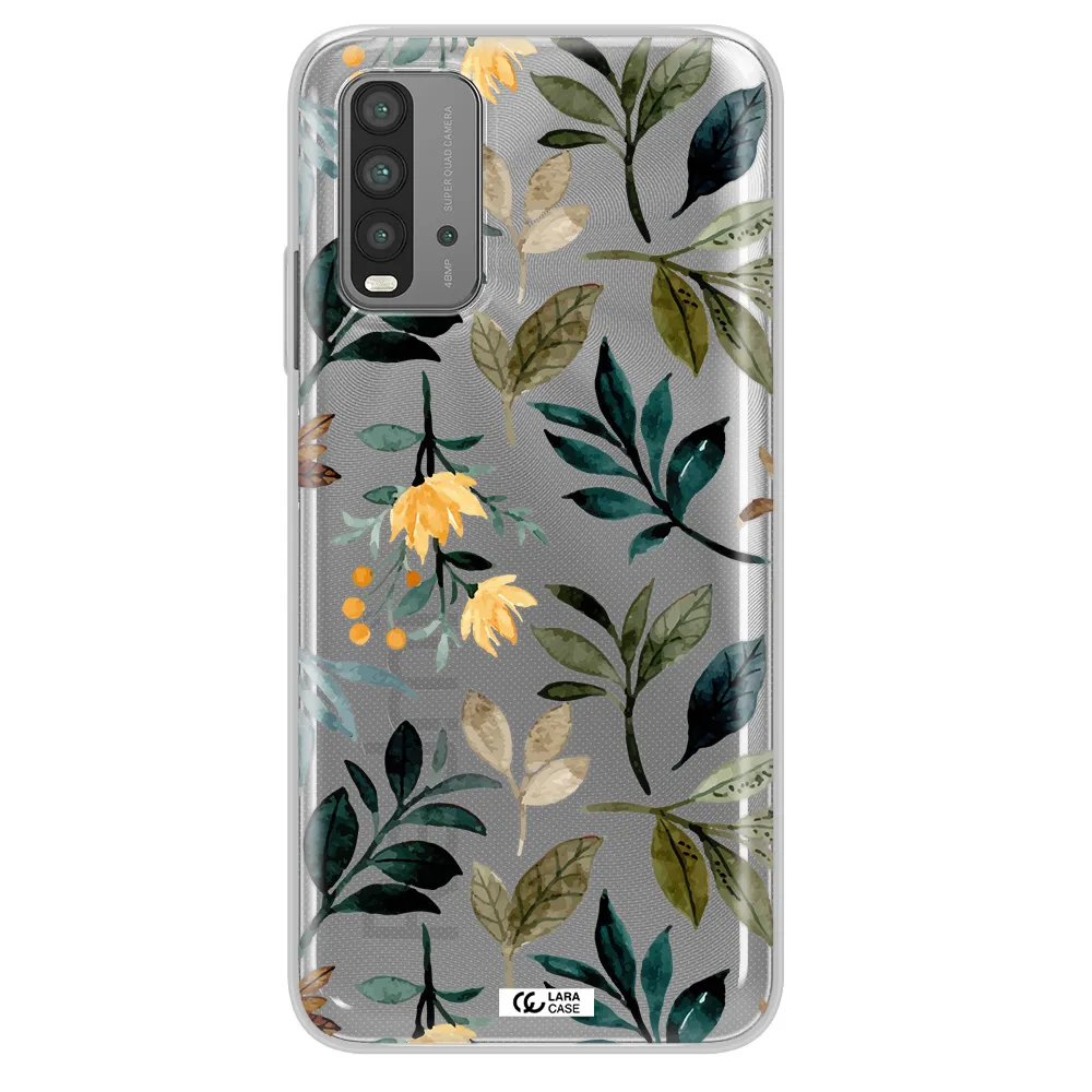 Fall Flowers Xiaomi Redmi 9T Clear TPU Case