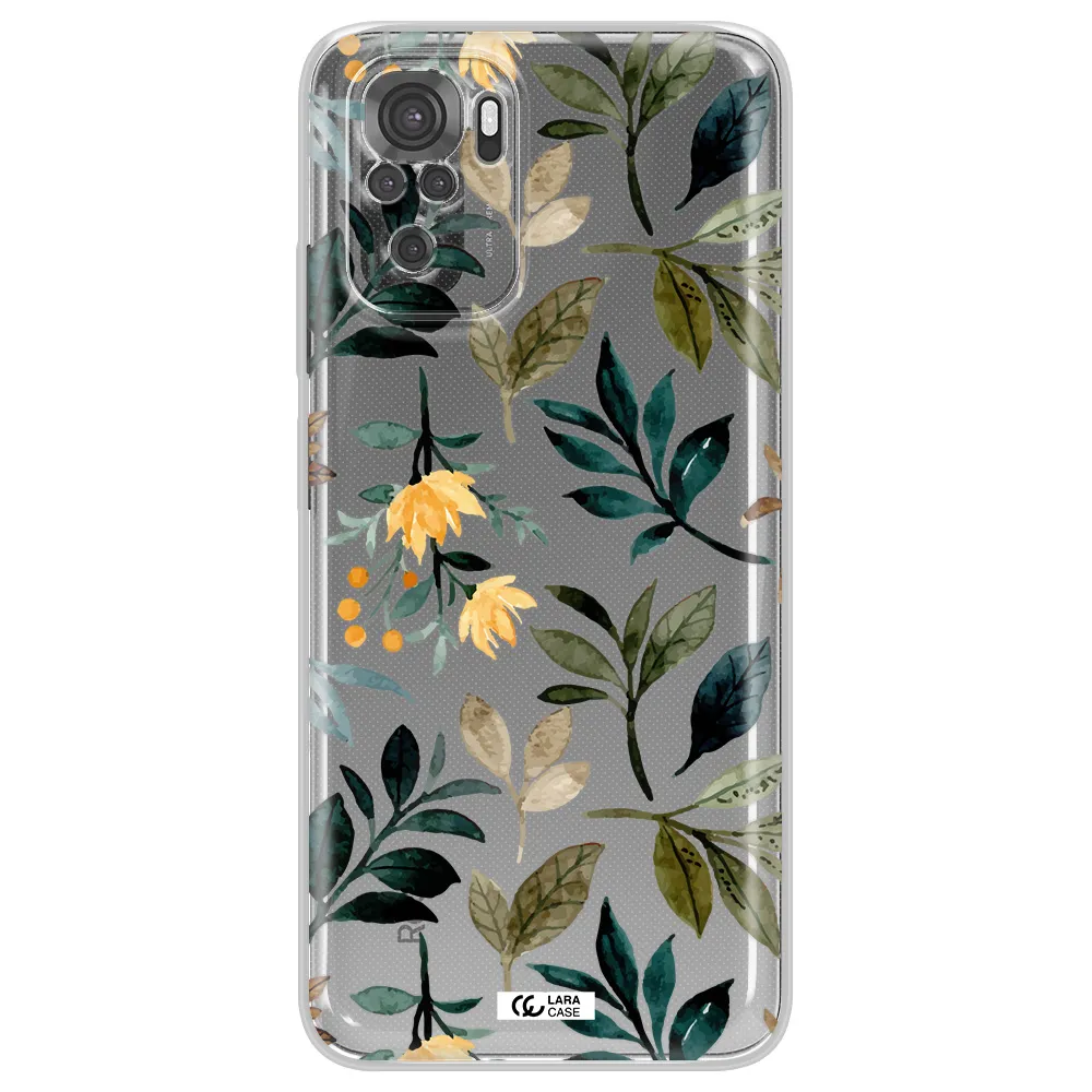 Fall Flowers Xiaomi Redmi Note 10S Clear Tpu Case