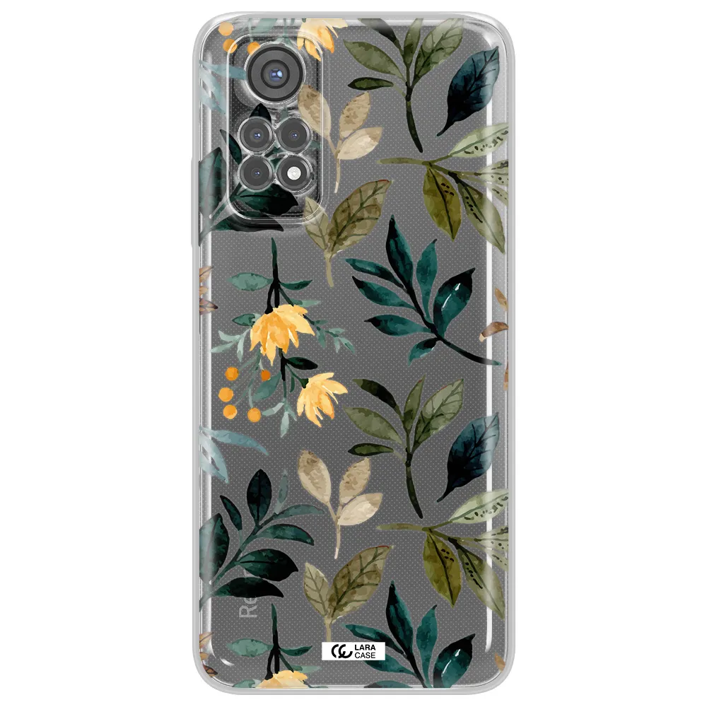 Fall Flowers Xiaomi Redmi Note 11S Clear Tpu Case