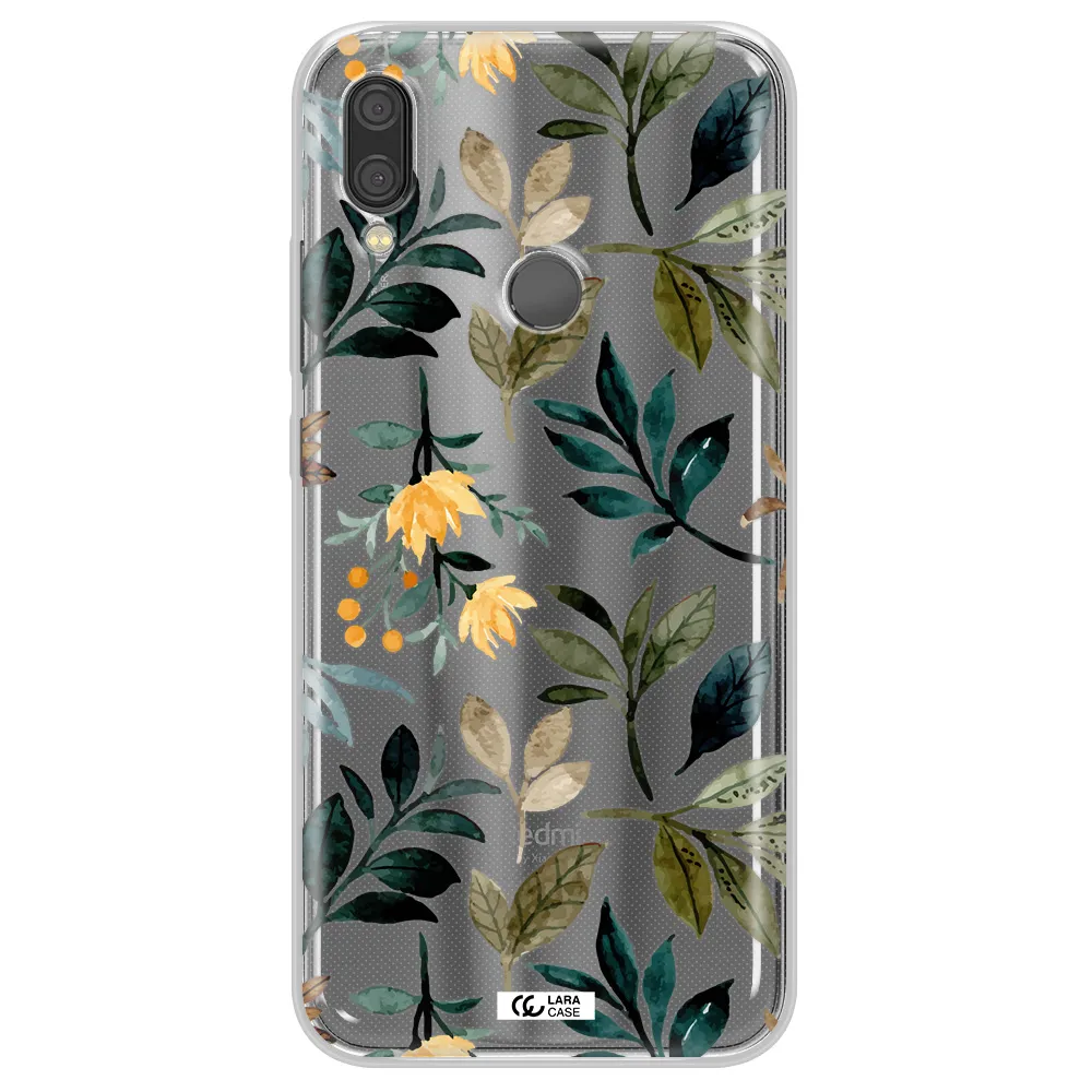 Fall Flowers Xiaomi Redmi Note 7 Clear TPU Case