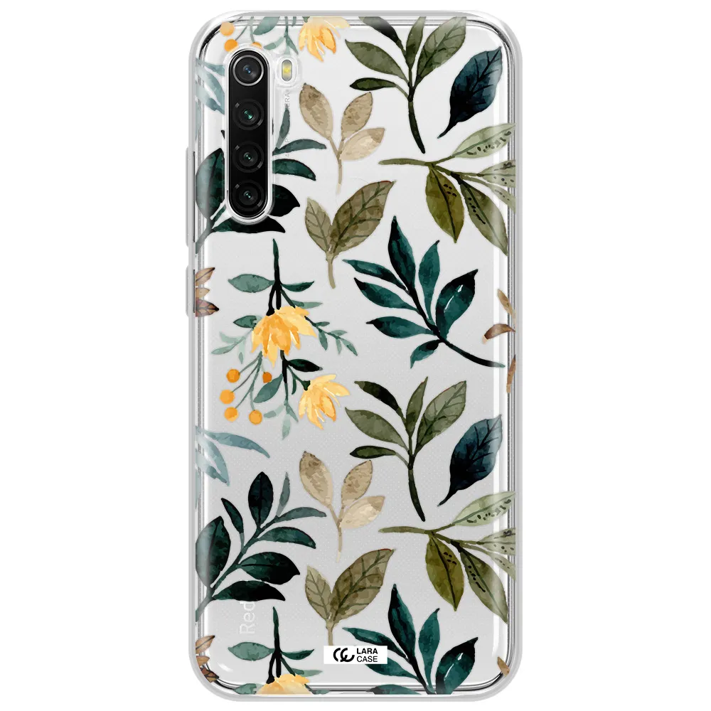 Fall Flowers Xiaomi Redmi Note 8T Clear Tpu Case