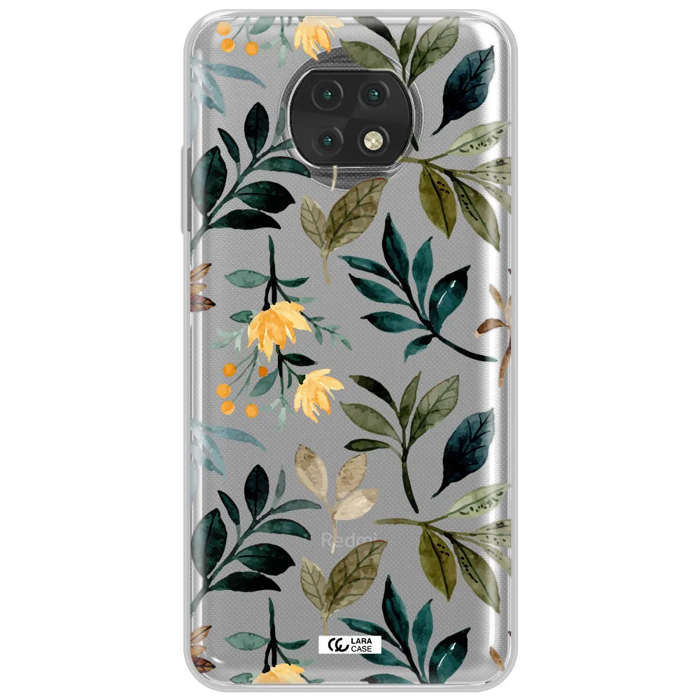 Fall Flowers Xiaomi Redmi Note 9T Clear Tpu Case