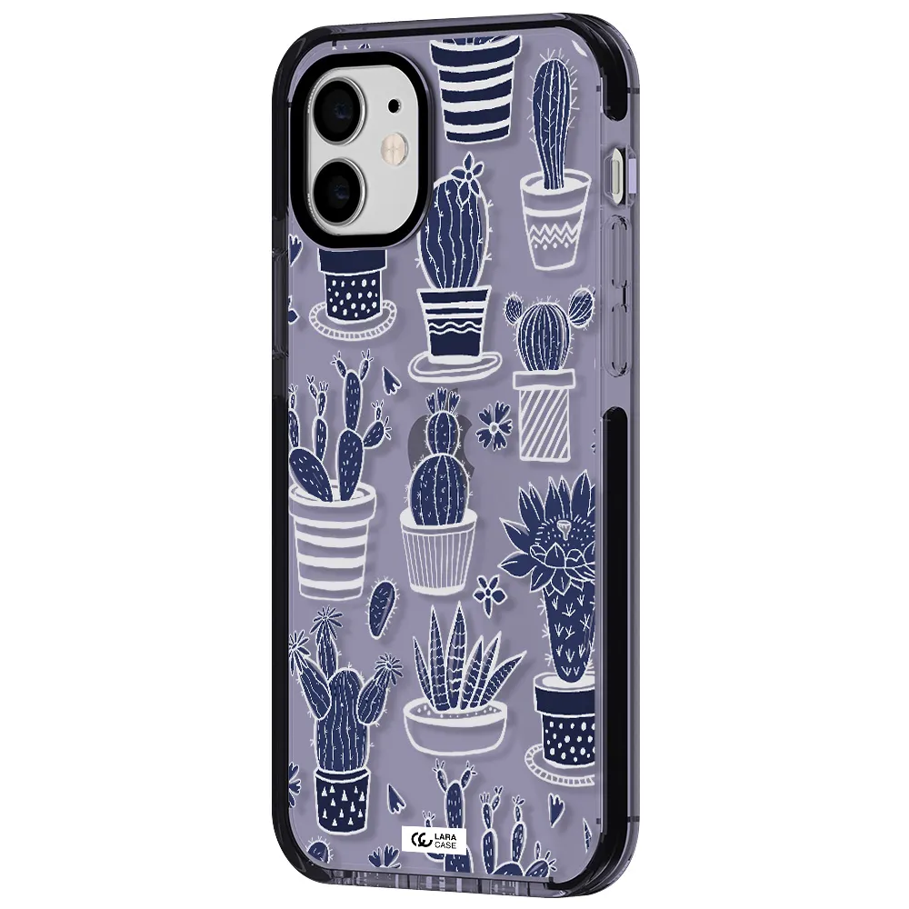 Blue Cactus Apple iPhone 11 impact Lilac Case