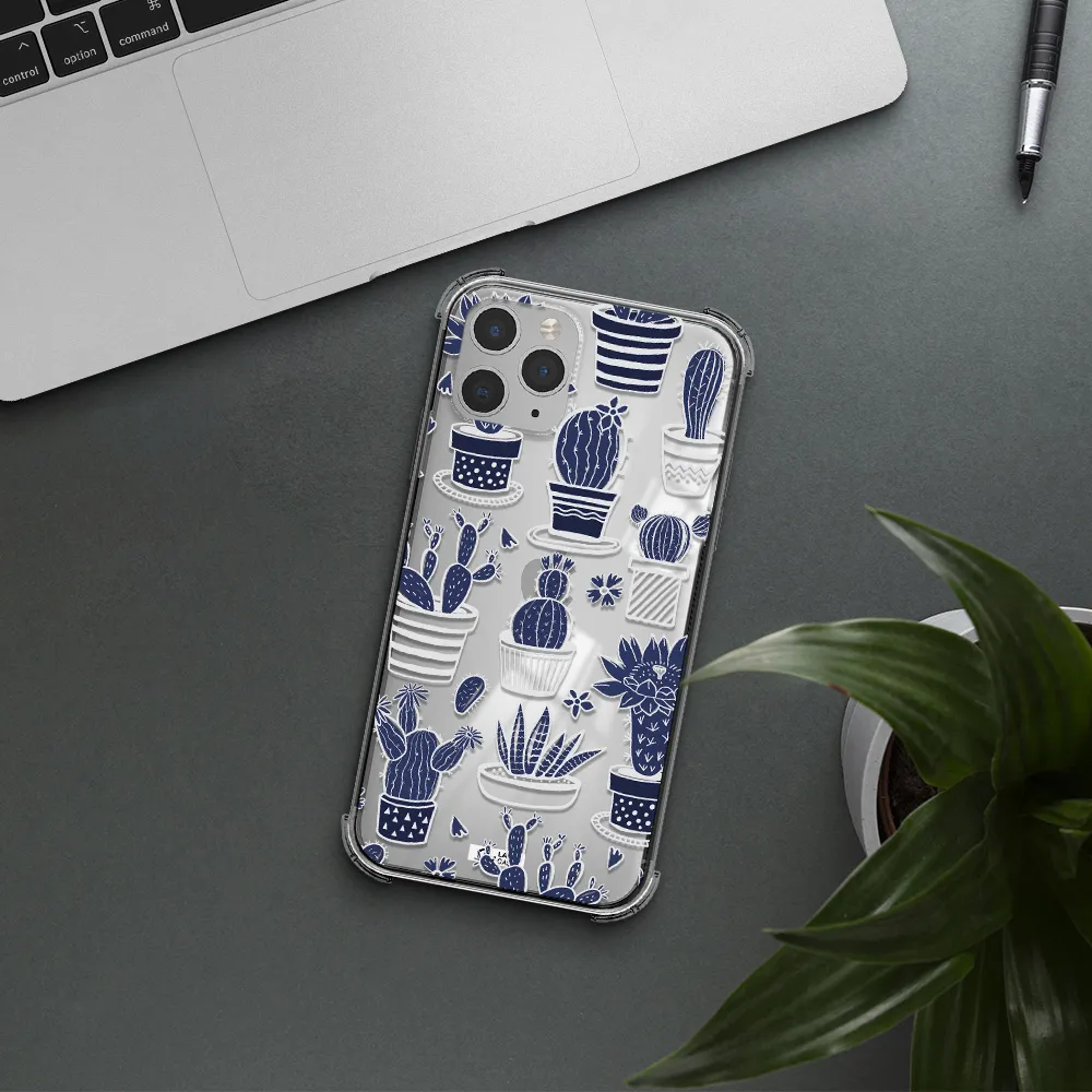 Blue Cactus Apple iPhone 11 pro max Clear PC Case