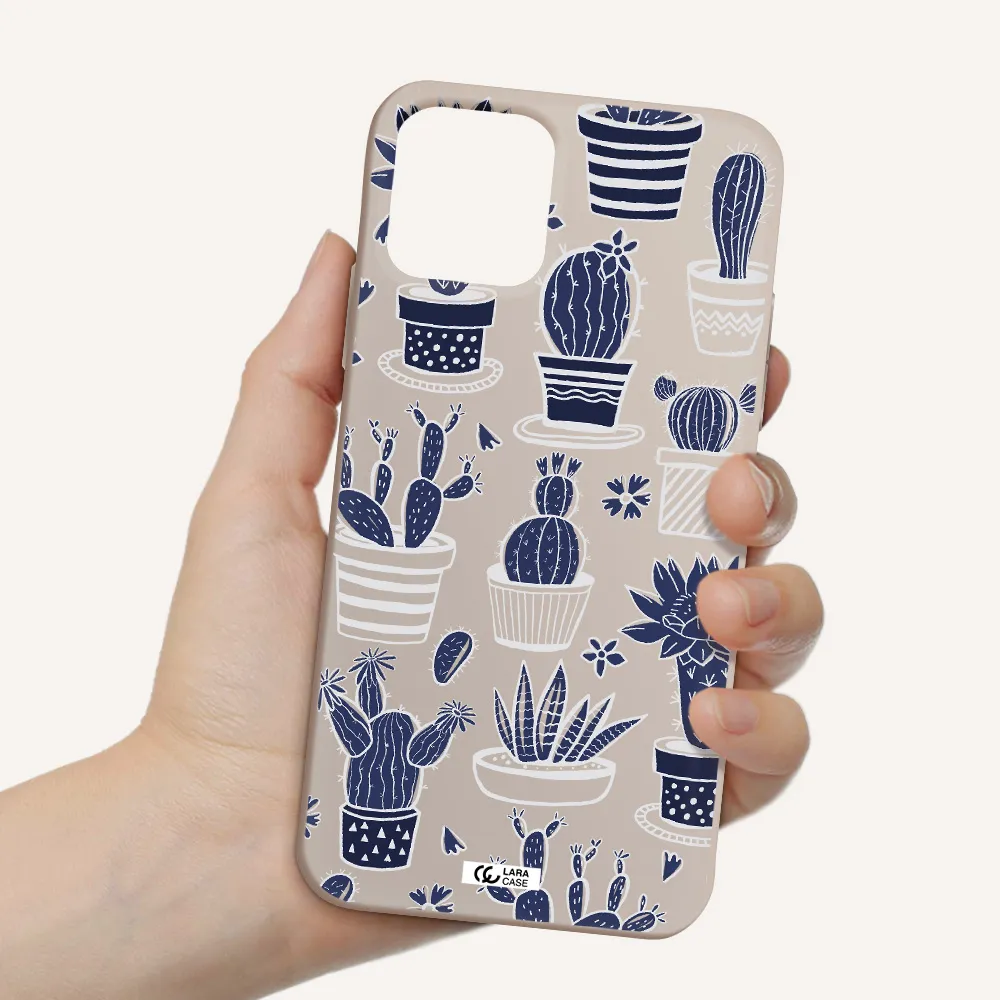 Blue Cactus Apple iPhone 11 pro max Silicone Stone Case