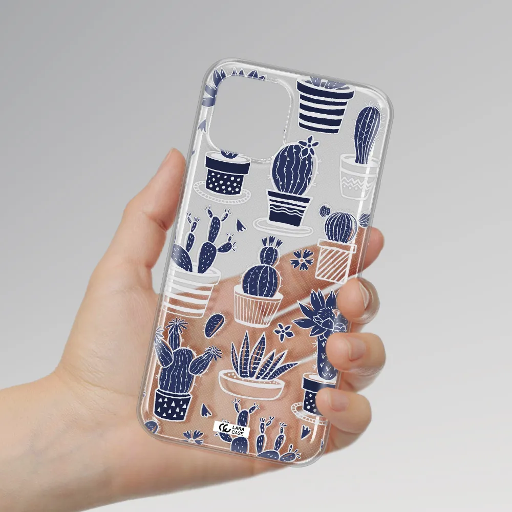 Blue Cactus Apple iPhone 12 Clear TPU Case