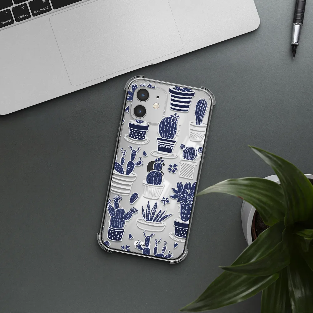 Blue Cactus Apple iPhone 12 mini Clear PC Case