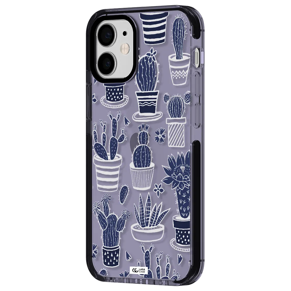 Blue Cactus Apple iPhone 12 mini impact Lilac Case