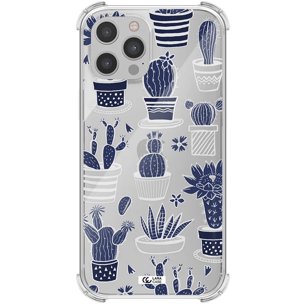 Blue Cactus Apple iPhone 12 pro Clear PC Case