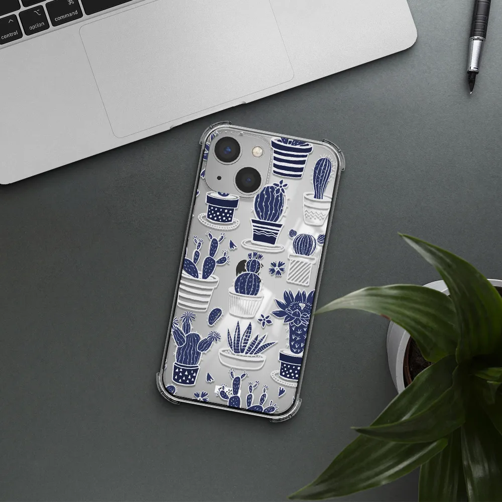 Blue Cactus Apple iPhone 13 Clear PC Case