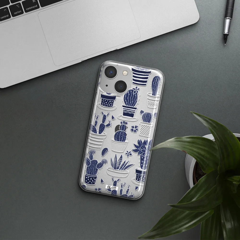 Blue Cactus Apple iPhone 13 Clear TPU Case