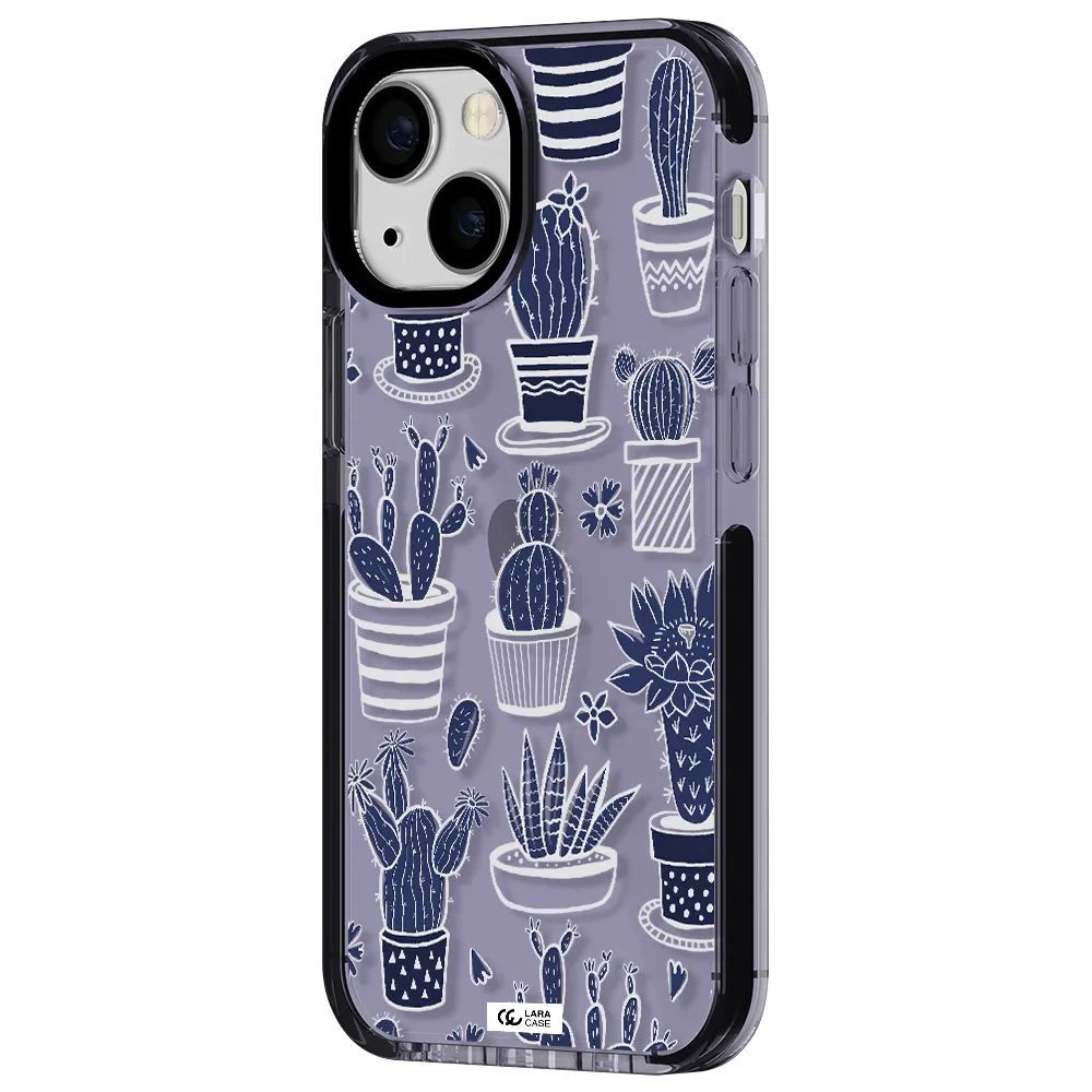 Blue Cactus Apple iPhone 13 mini impact Lilac Case