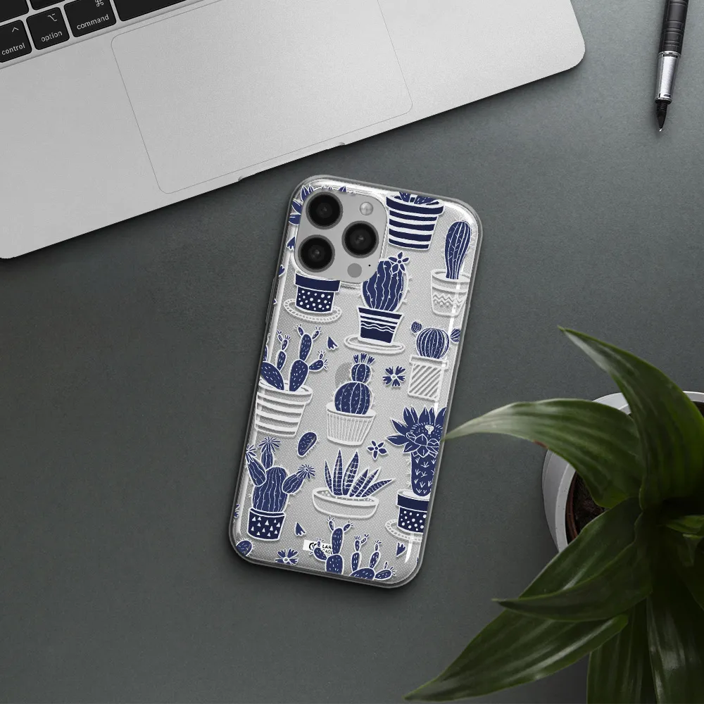 Blue Cactus Apple iPhone 13 Pro Clear TPU Case