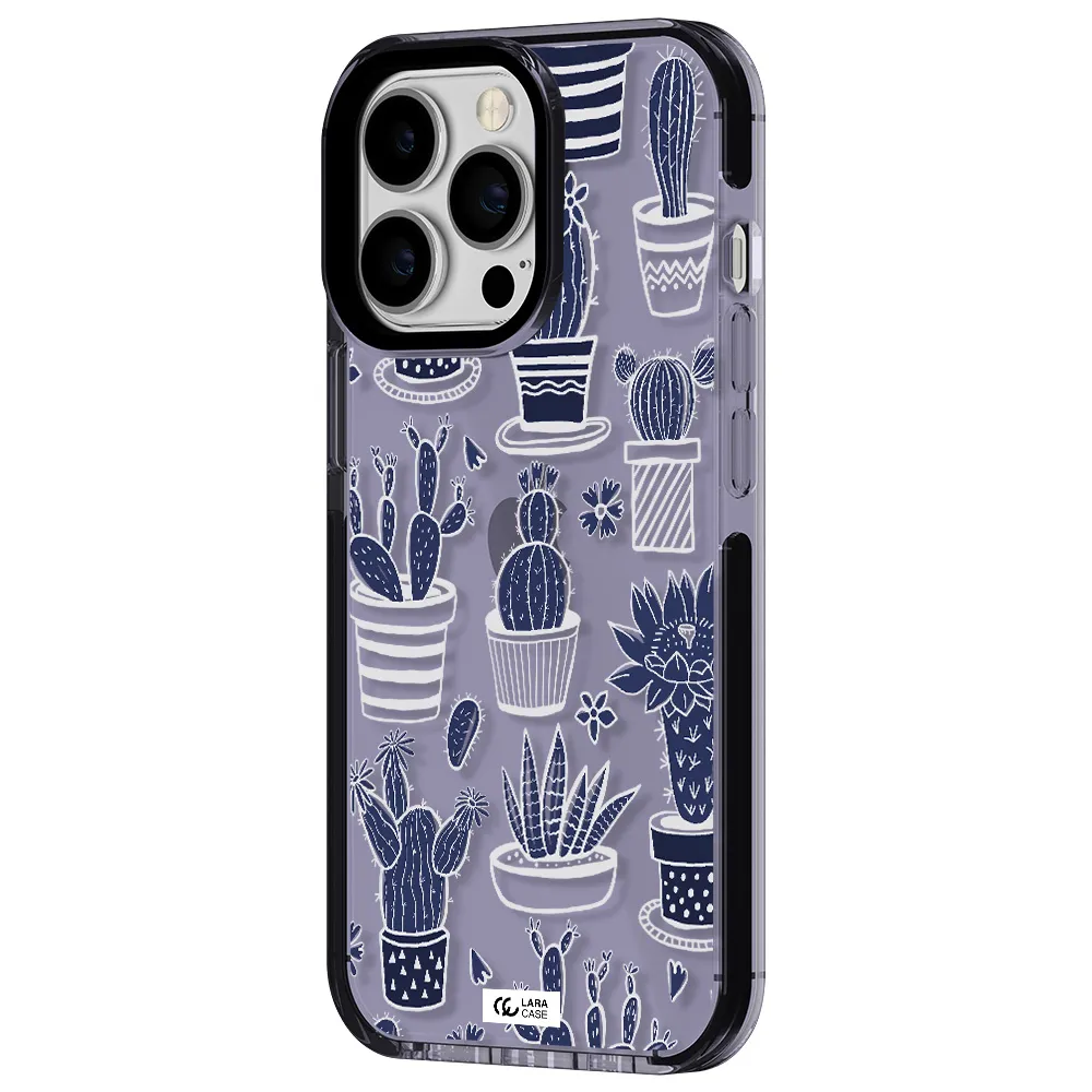 Blue Cactus Apple iPhone 13 Pro impact Lilac Case