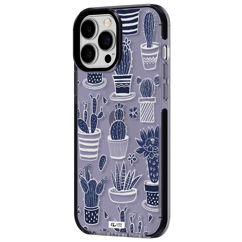 Blue Cactus Apple iPhone 13 Pro Max impact Lilac Case