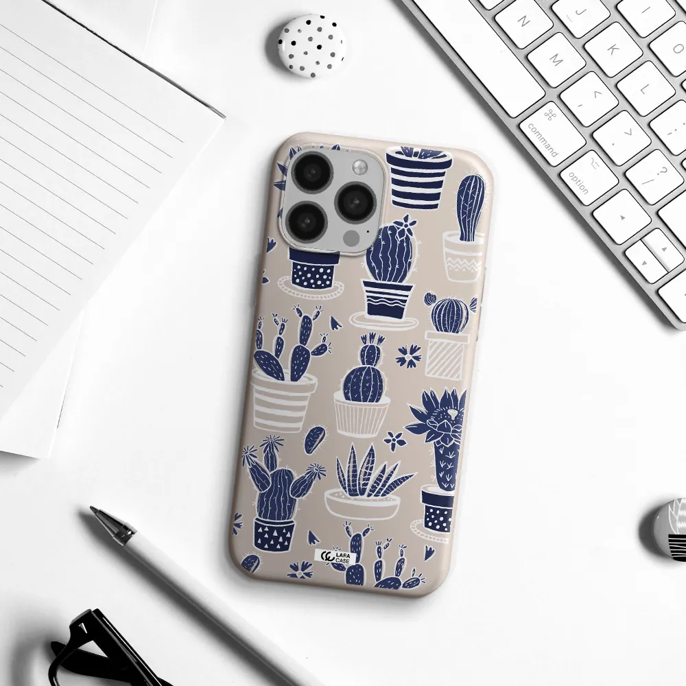Blue Cactus Apple iPhone 13 Pro Max Silicone Stone Case