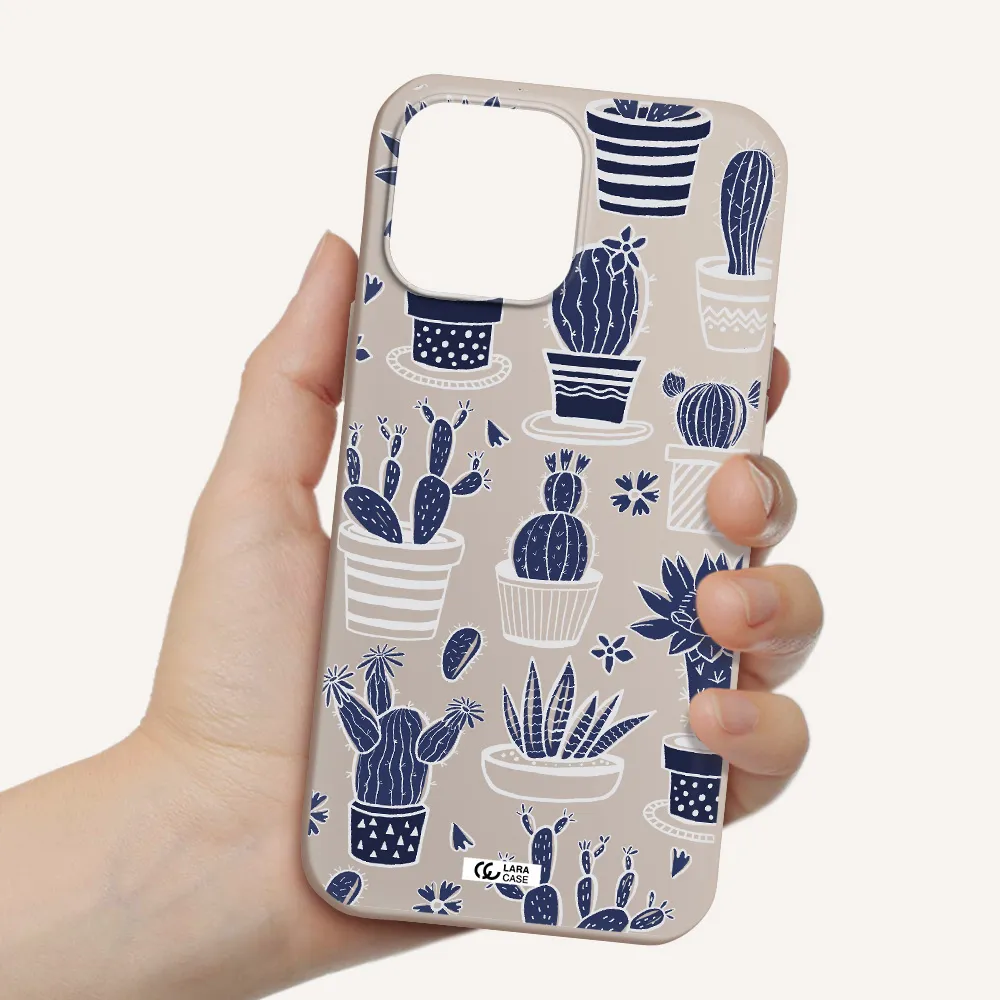 Blue Cactus Apple iPhone 13 Pro Silicone Stone Case