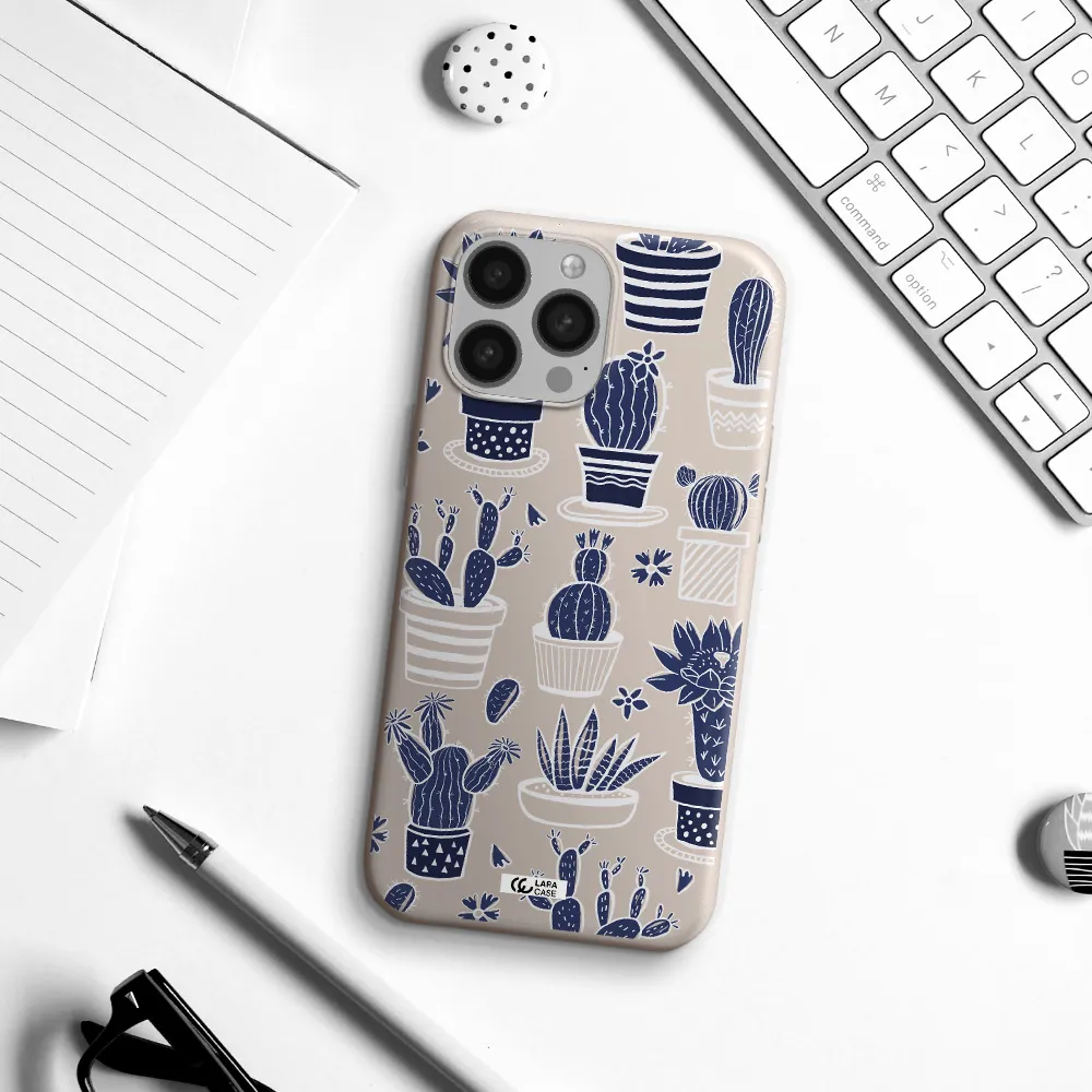 Blue Cactus Apple iPhone 13 Pro Silicone Stone Case