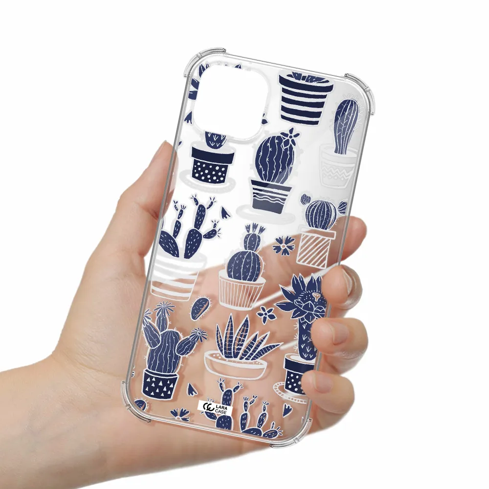 Blue Cactus Apple iPhone 14 plus Clear PC Case