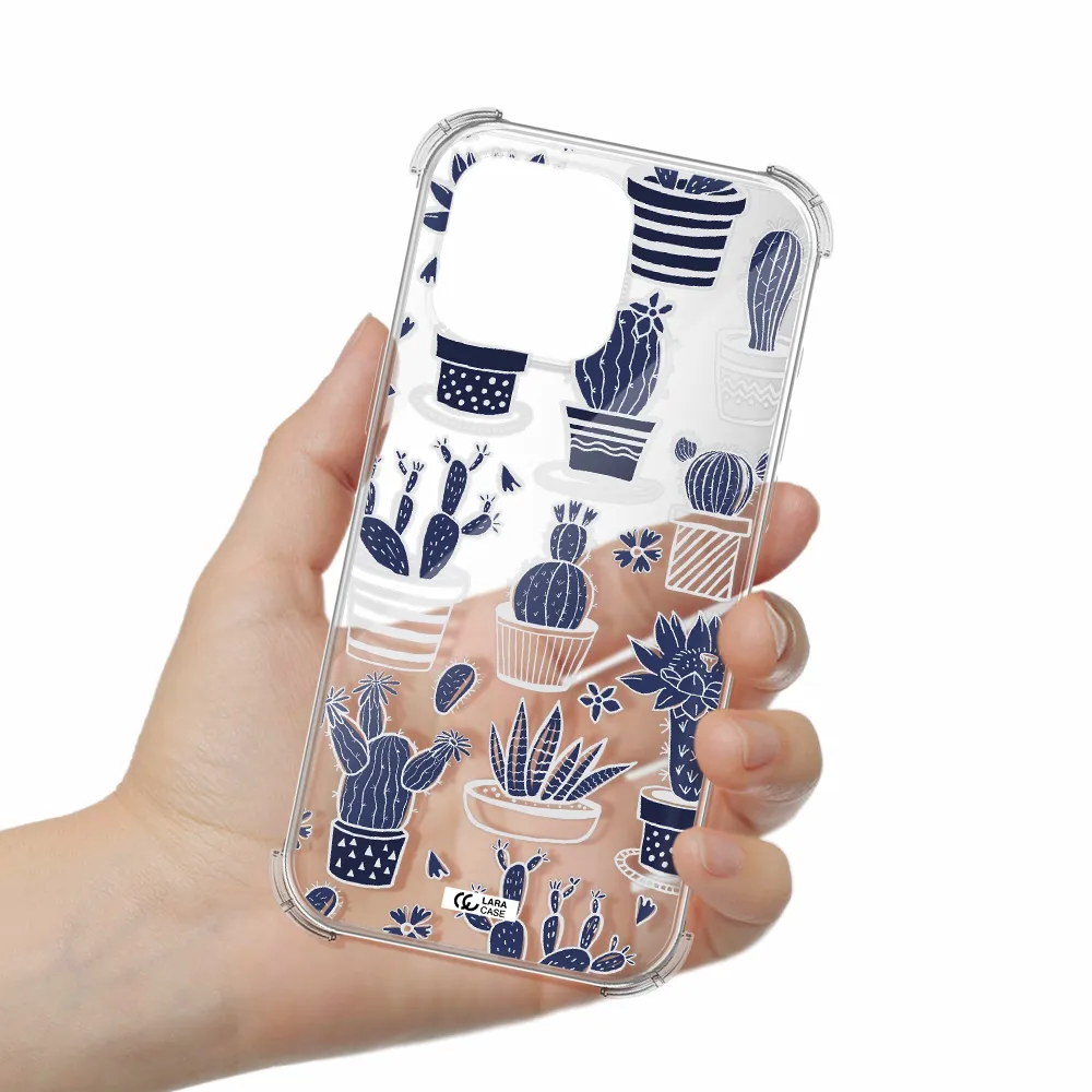 Blue Cactus Apple Iphone 16 Pro Max Clear Pc Case