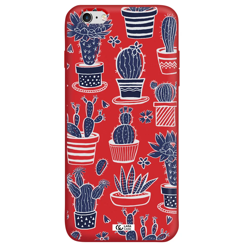 Blue Cactus Apple iPhone 6 plus Silicone Imperial Red Case
