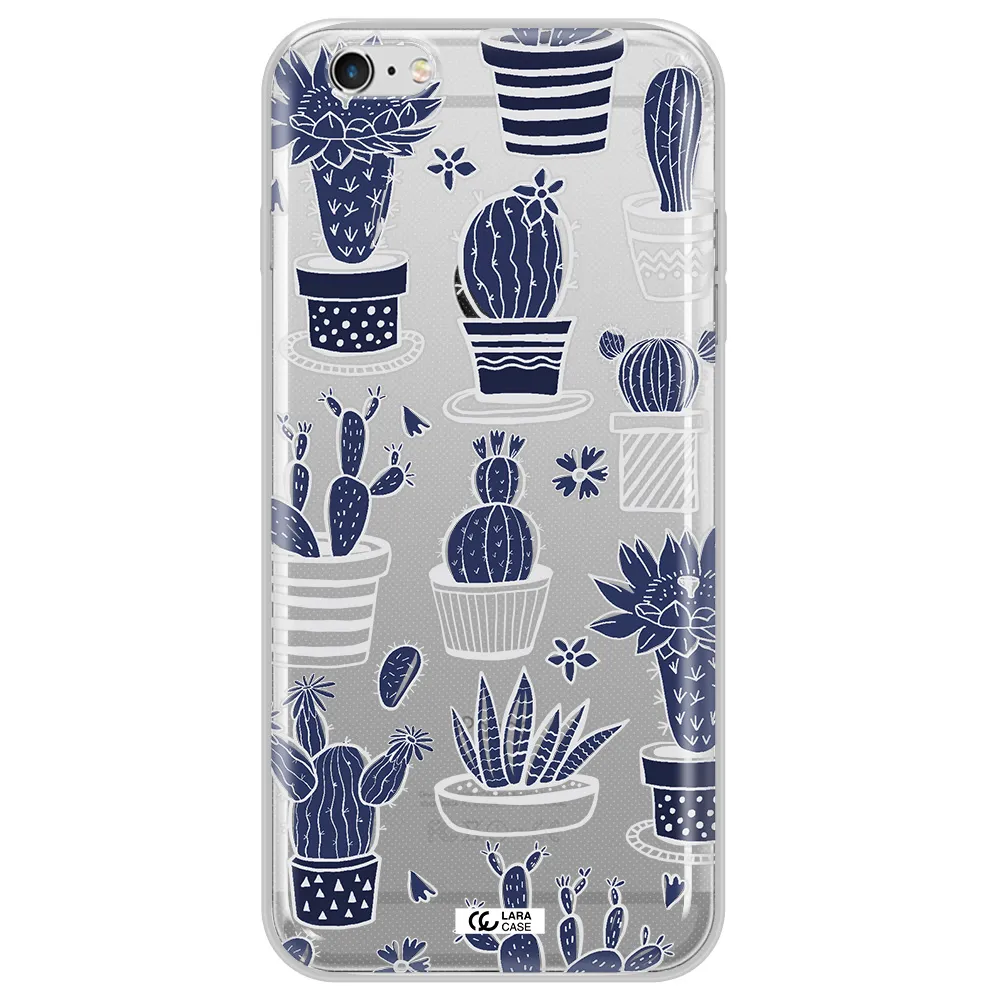Blue Cactus Apple iPhone 6 s plus Clear TPU Case