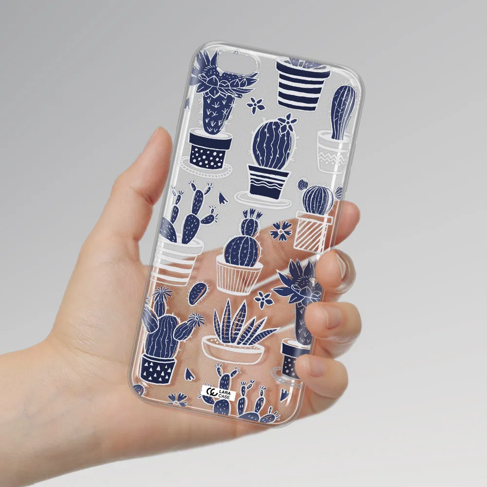 Blue Cactus Apple iPhone 6 s plus Clear TPU Case