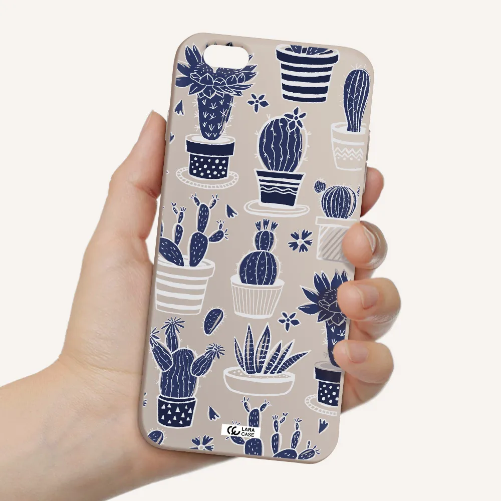 Blue Cactus Apple iPhone 6 s plus Silicone Stone Case