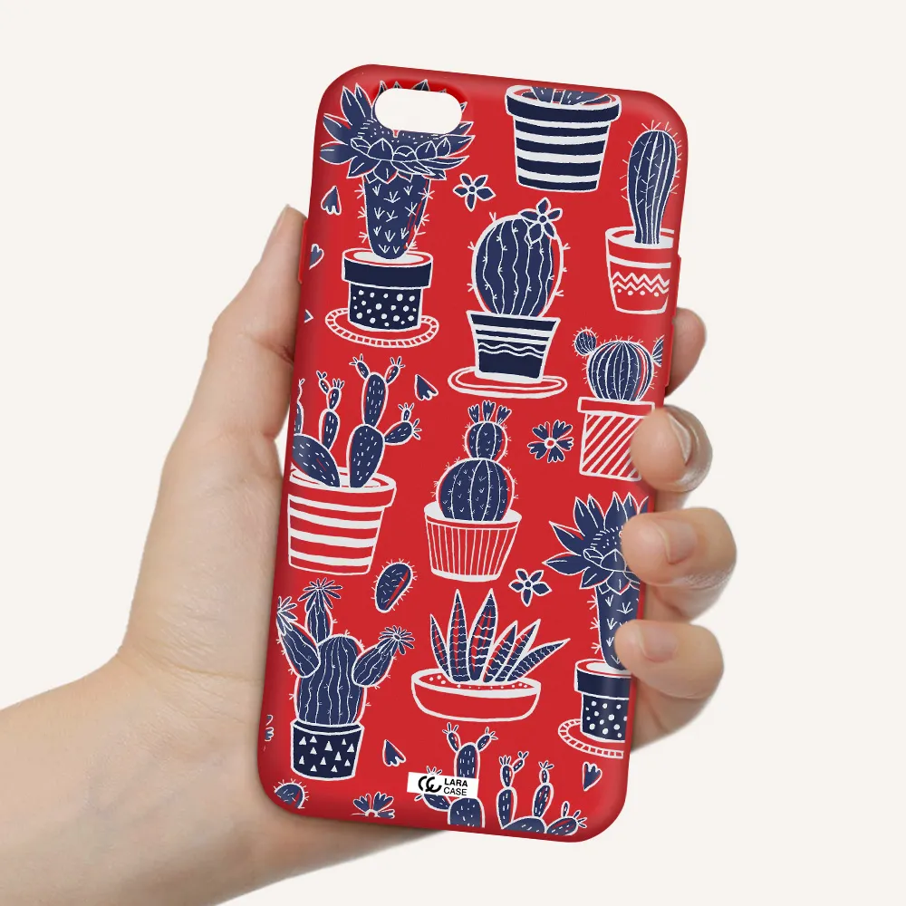 Blue Cactus Apple iPhone 6 Silicone Imperial Red Case