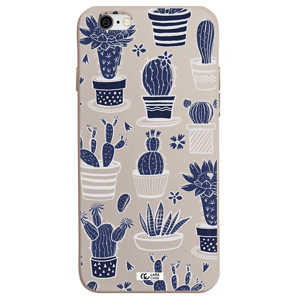 Blue Cactus Apple iPhone 6 Silicone Stone Case