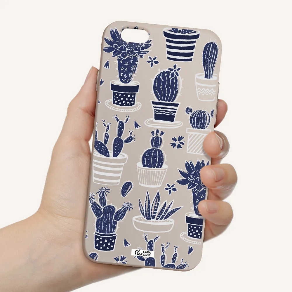 Blue Cactus Apple iPhone 6 Silicone Stone Case