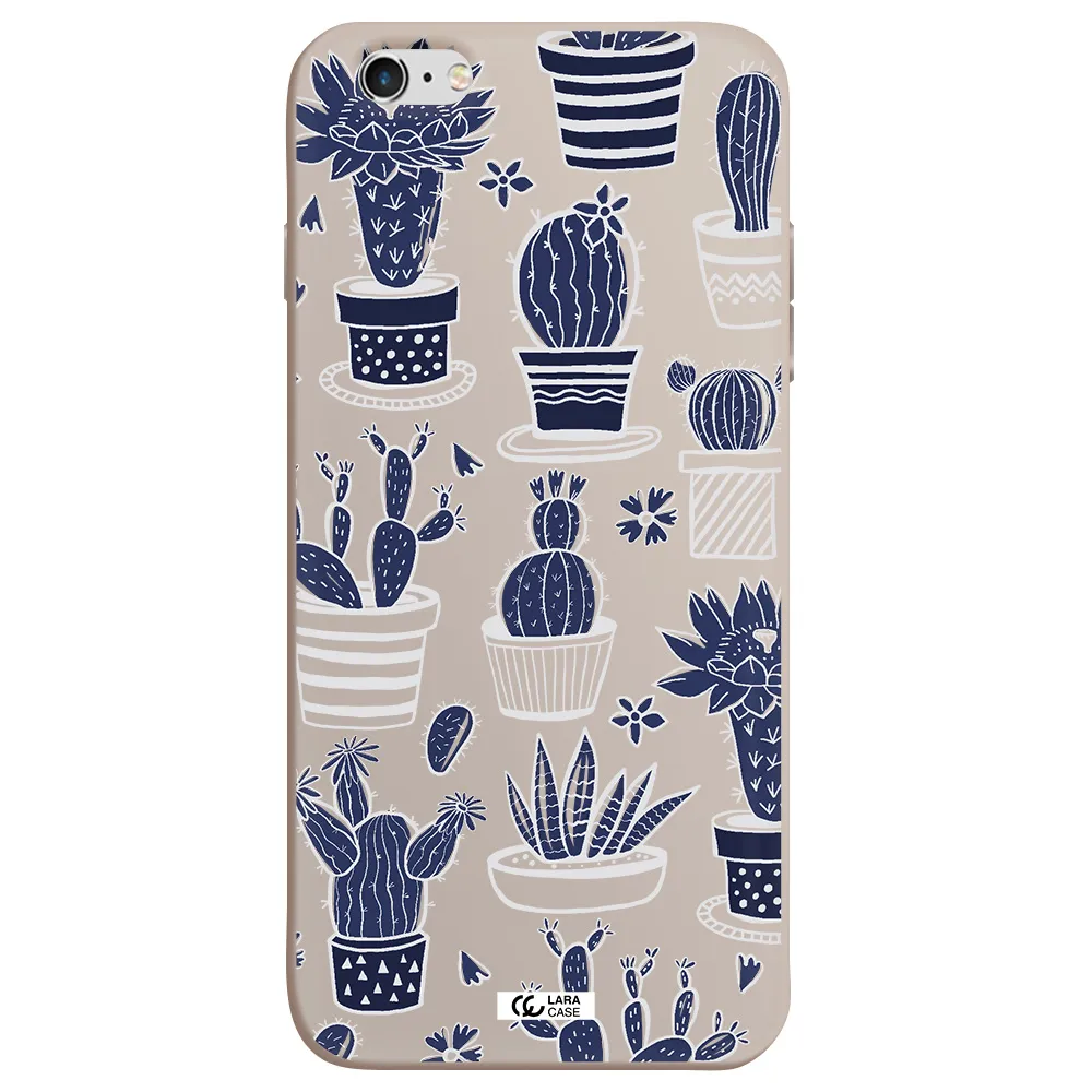 Blue Cactus Apple iPhone 6S Silicone Stone Case