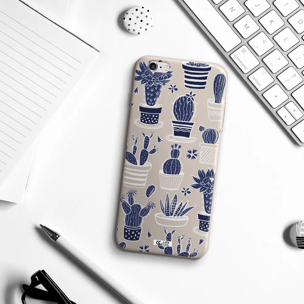 Blue Cactus Apple iPhone 6S Silicone Stone Case